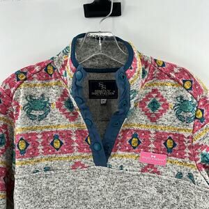 Simply Southern Knit Pullover - Gray Multicolor - Medium
